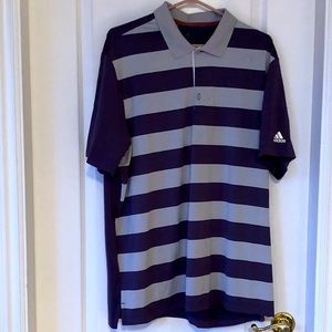 ADIDAS NWOT Men’s Purple and White Golf Tee/Polo Shirt